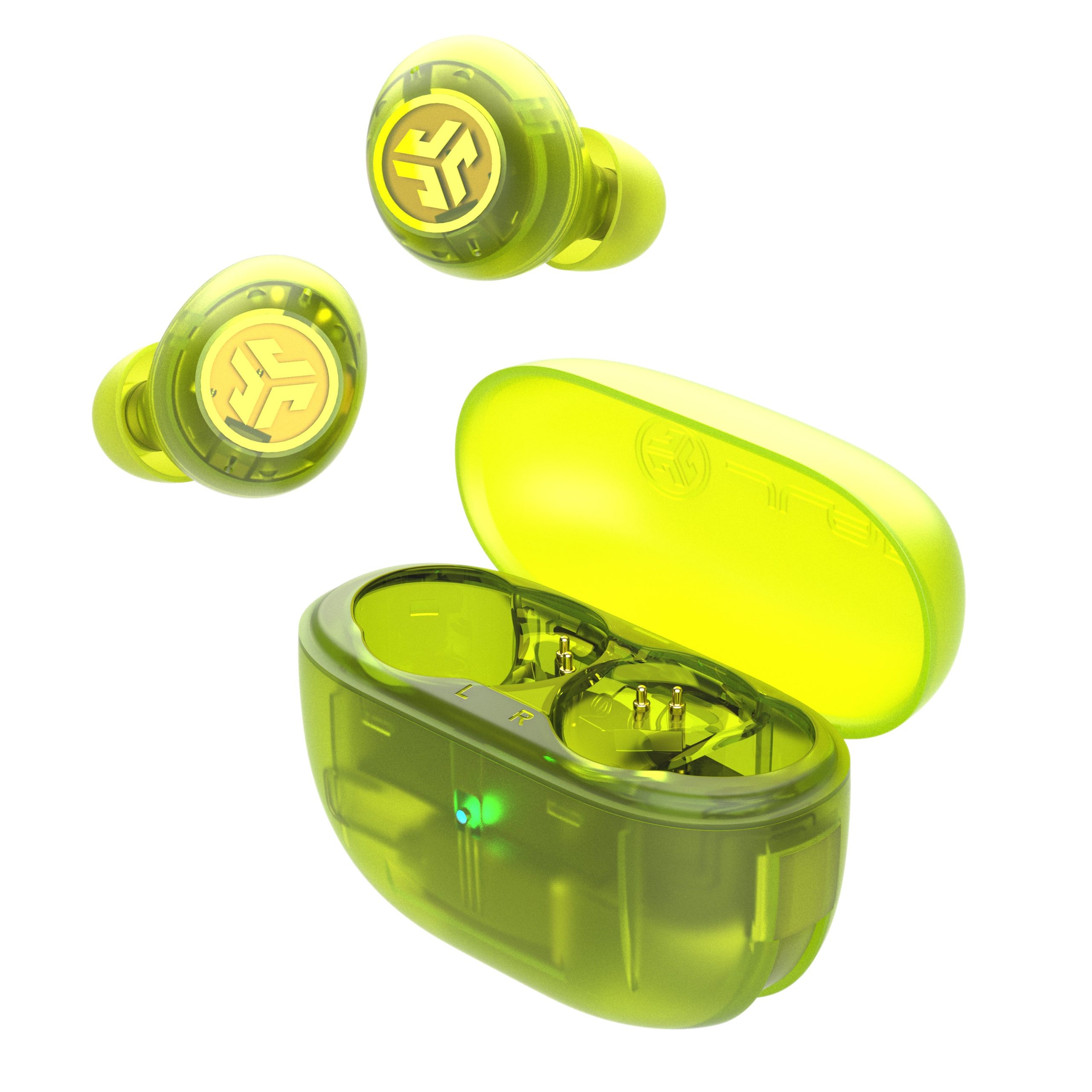 Go Pop ANC True Wireless Earbuds Transparent Neon Green - Image 3