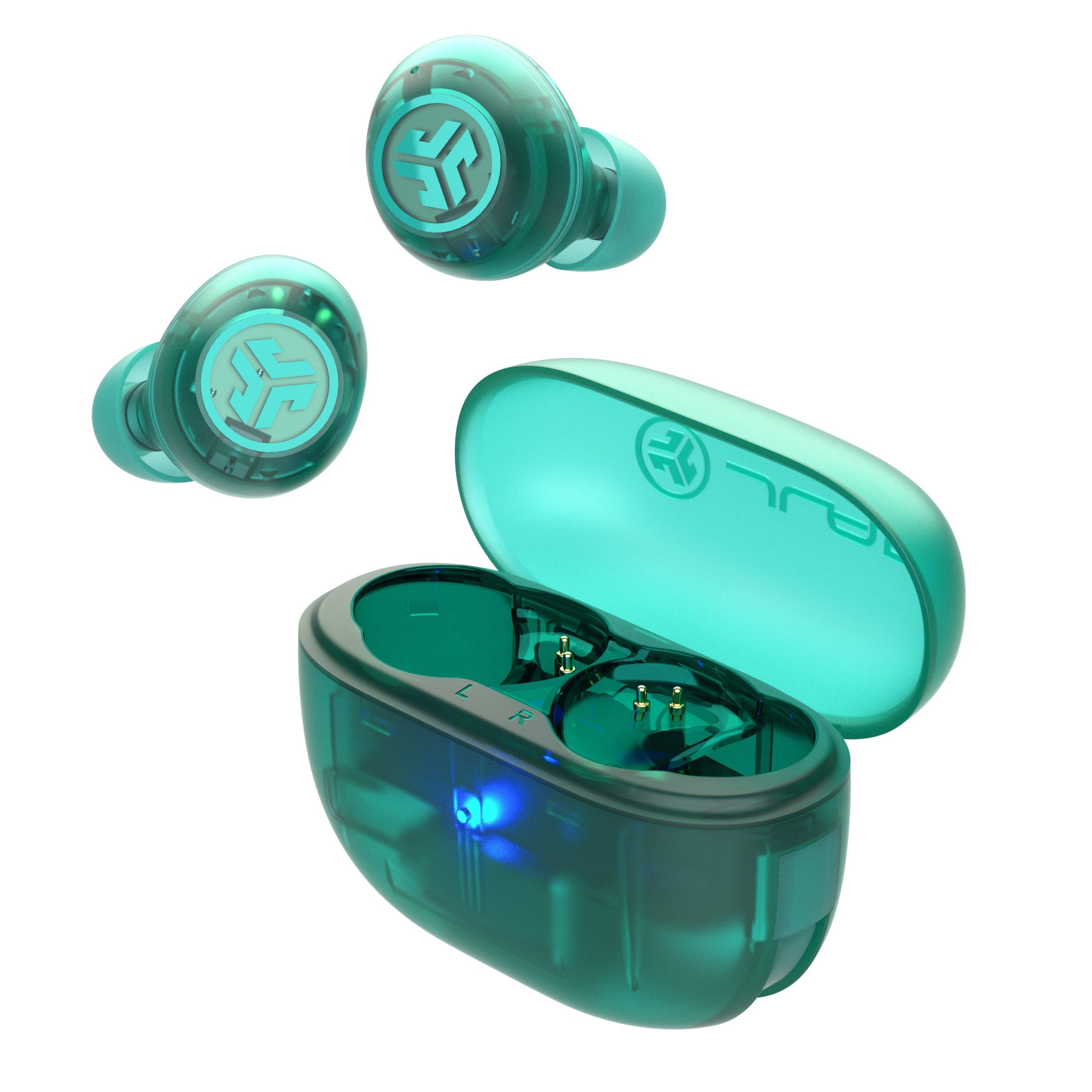 Go Pop ANC True Wireless Earbuds Transparent Teal - Image 3