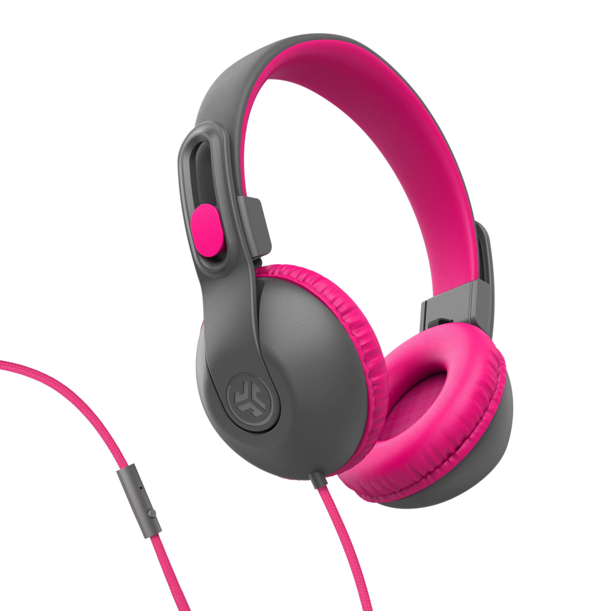 JBuddies Studio 2 On-Ear Kids Wired Headphones Pink/Gray - Image 3
