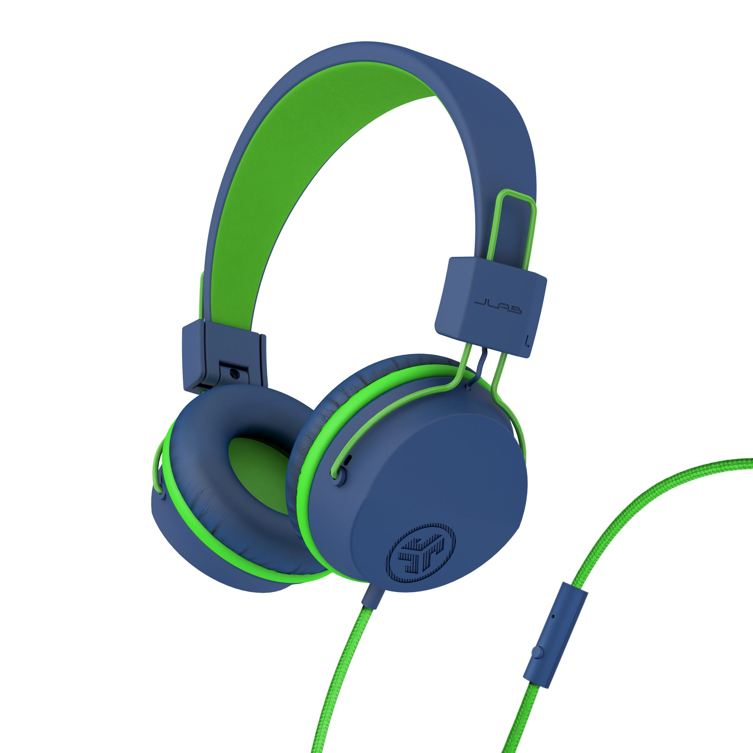 JBuddies Studio On-Ear Kids Wired Type-C Headphones Blue/Green - Image 3