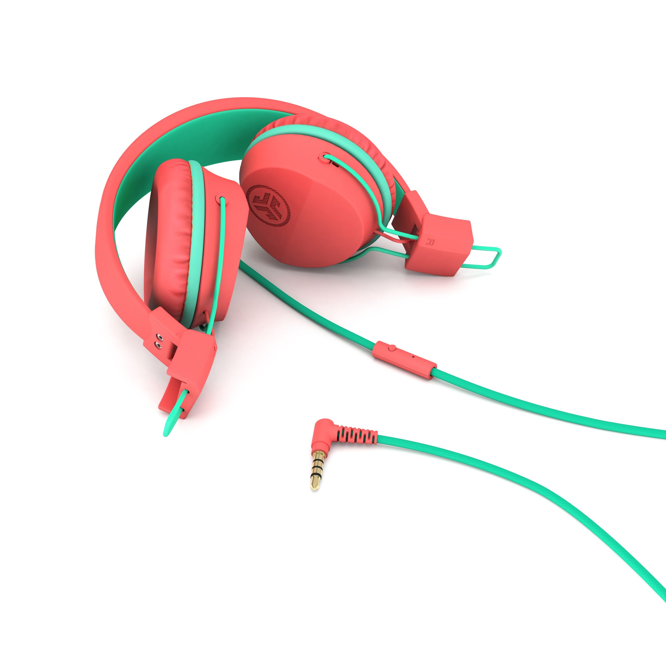 JBuddies Studio On-Ear Kids Wired Headphones Peach - Image 5