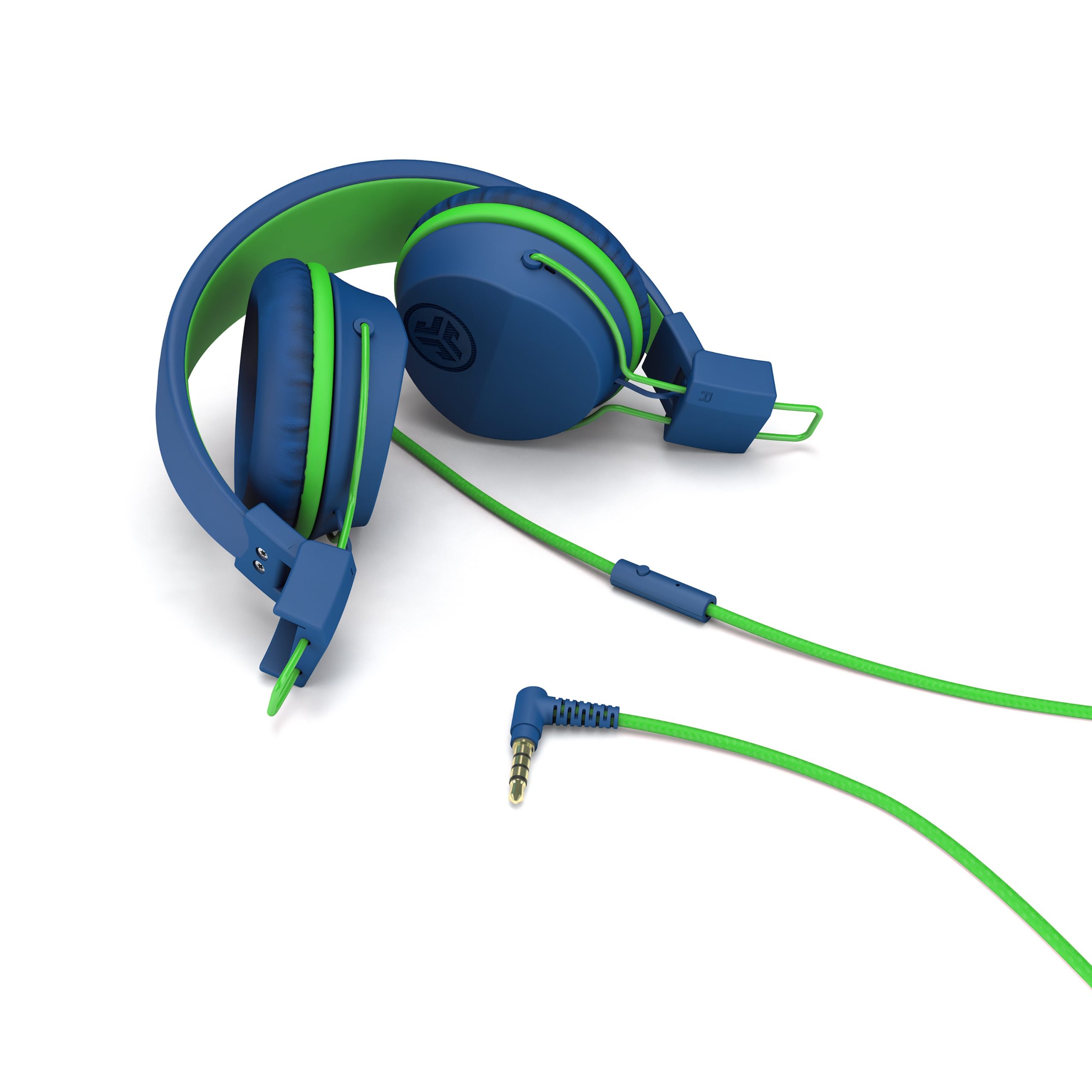 JBuddies Studio On-Ear Kids Wired Headphones Blue/Green - Image 5
