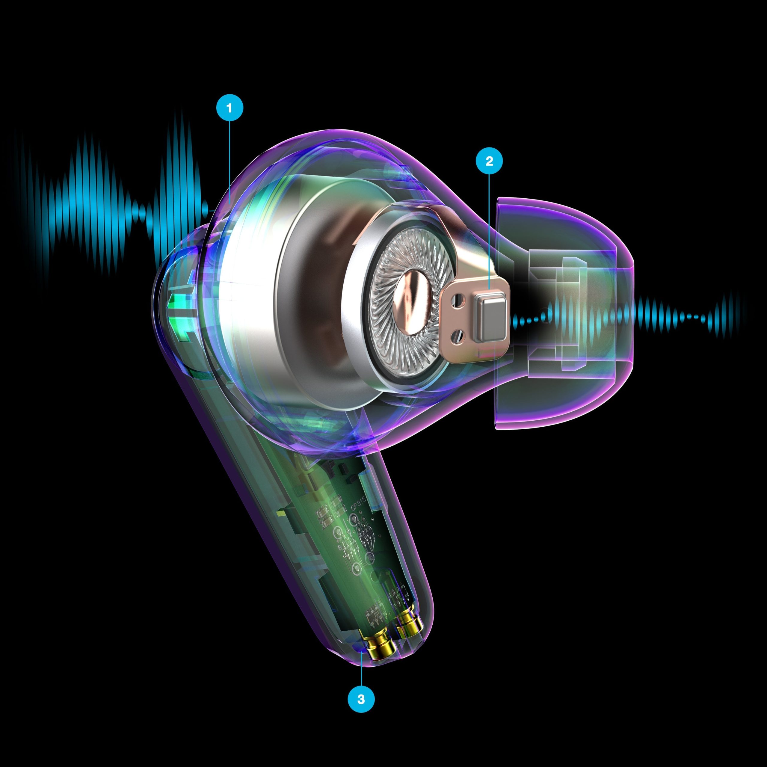 Go Pods ANC True Wireless Earbuds Black - Image 6