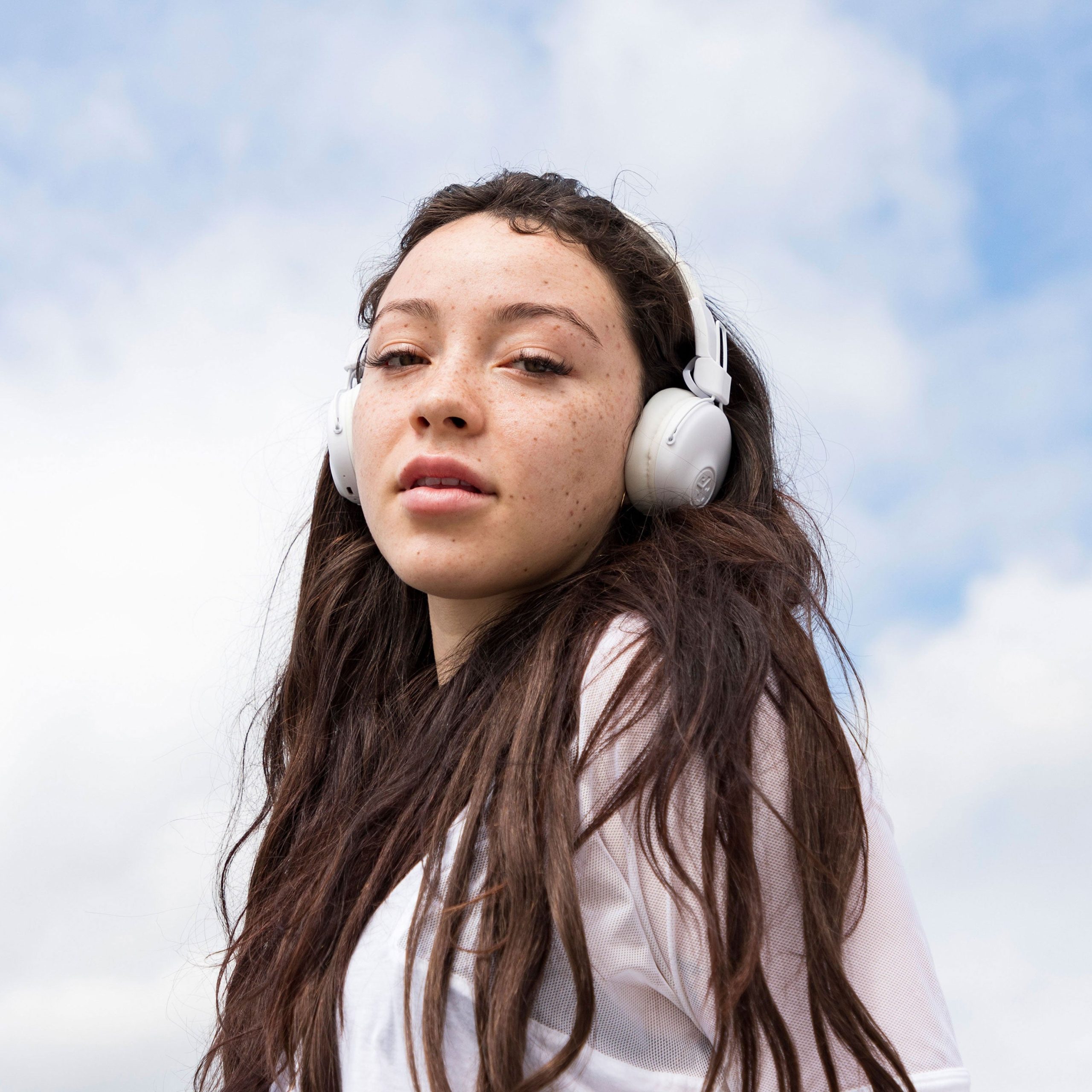 JLab Studio Wireless On-Ear Headphones White - Image 2