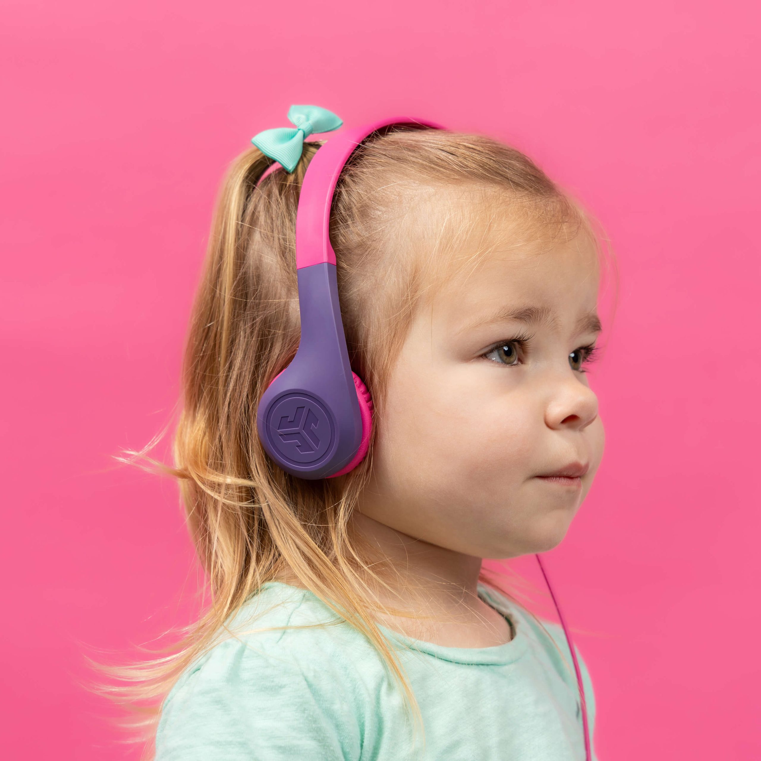 JBuddies Pop Wired Kids Headphones Pink - Image 5