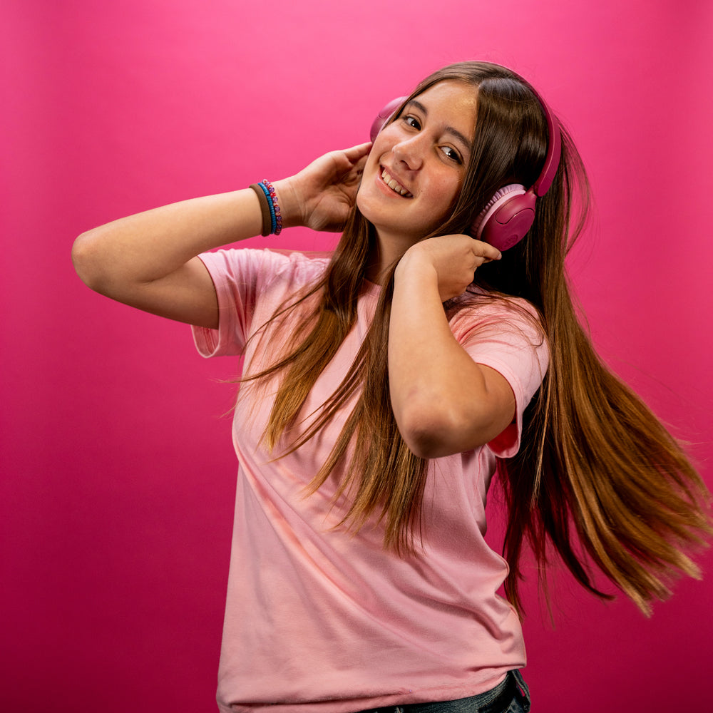JBuddies Pop Wireless Kids Headphones Pink - Image 2