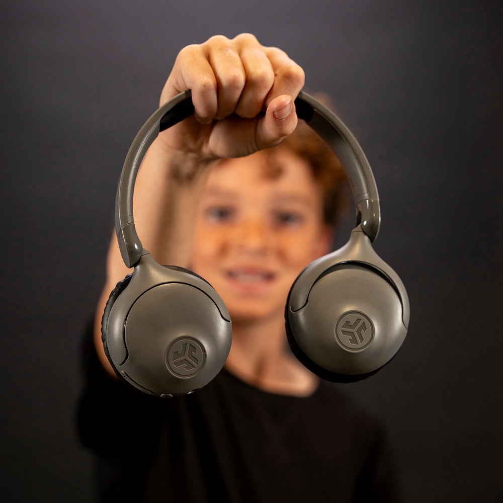 JBuddies Pop Wireless Kids Headphones Grey/Black - Image 4