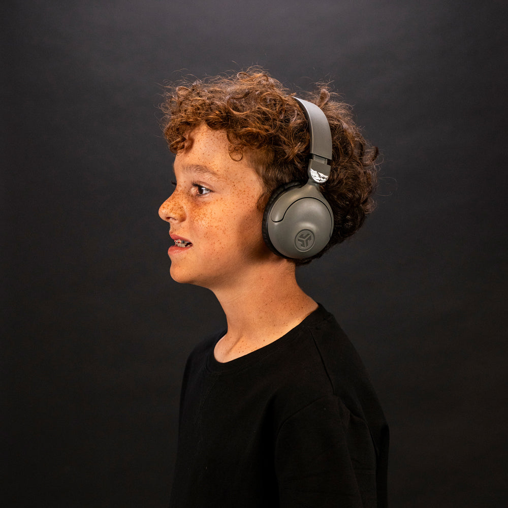 JBuddies Pop Wireless Kids Headphones Grey/Black - Image 2