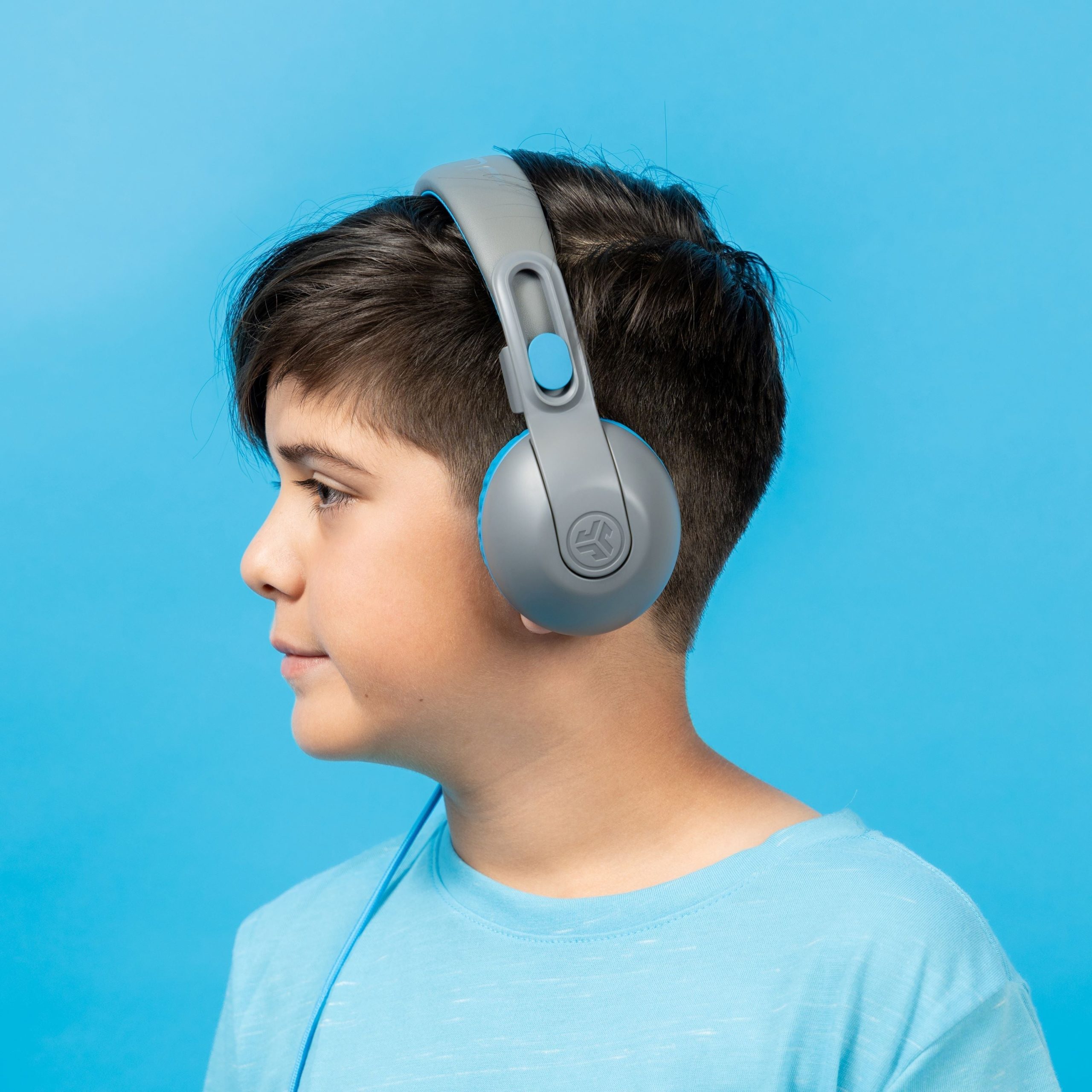 JBuddies Studio 2 Wireless Kids Headphones Blue/Gray - Image 4