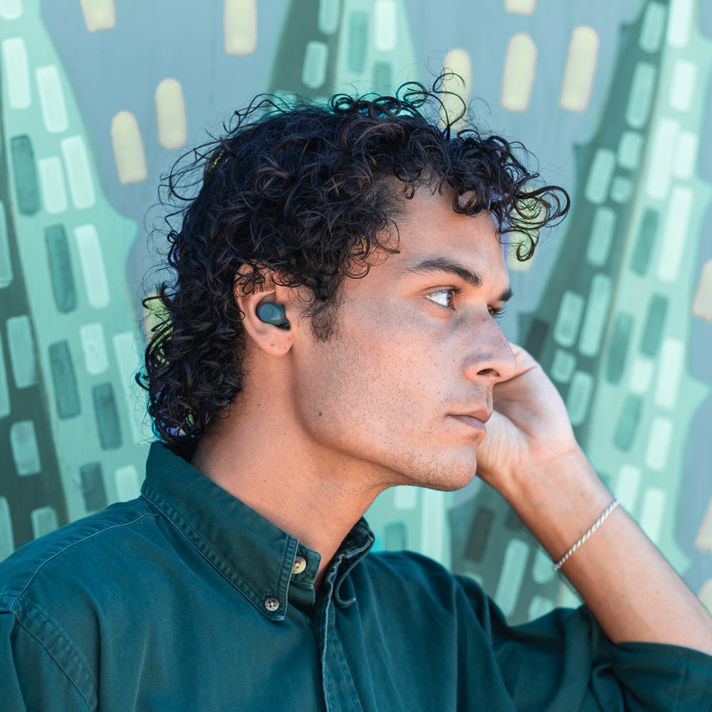 JBuds Mini True Wireless Earbuds Sage Gray - Image 2