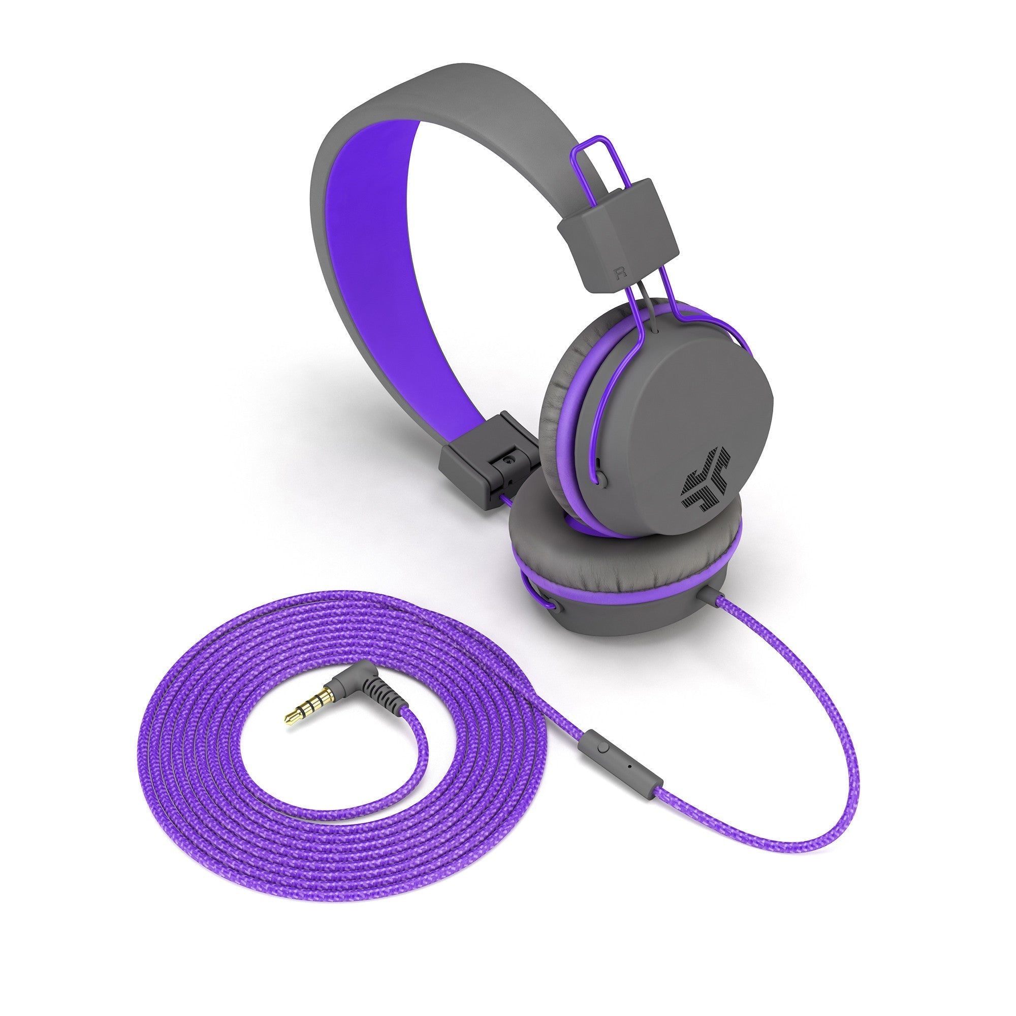 JBuddies Studio On-Ear Kids Wired Headphones Graphite/Violet - Image 6