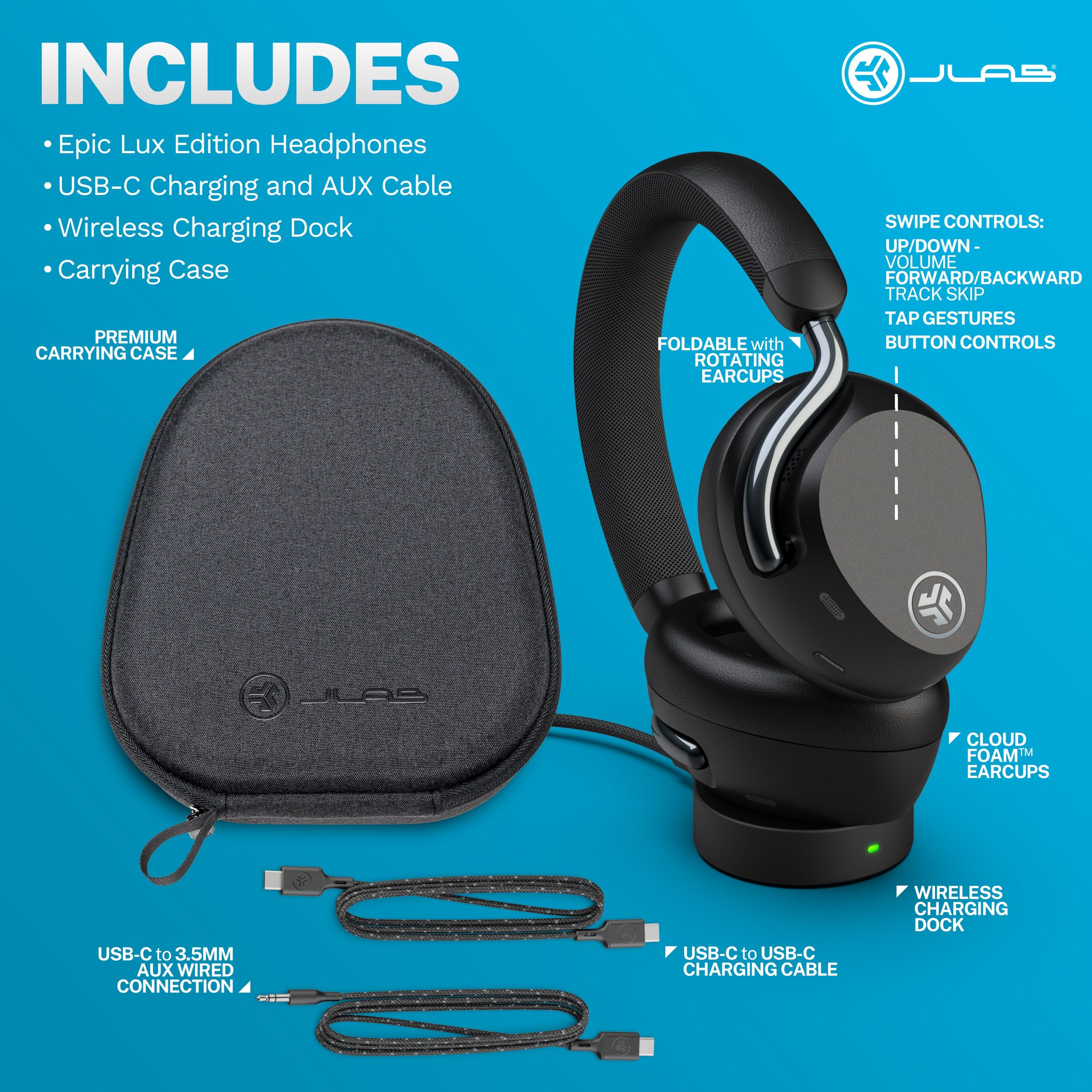 Epic Lux Lab Edition ANC Over-Ear Headphones Black - Image 8
