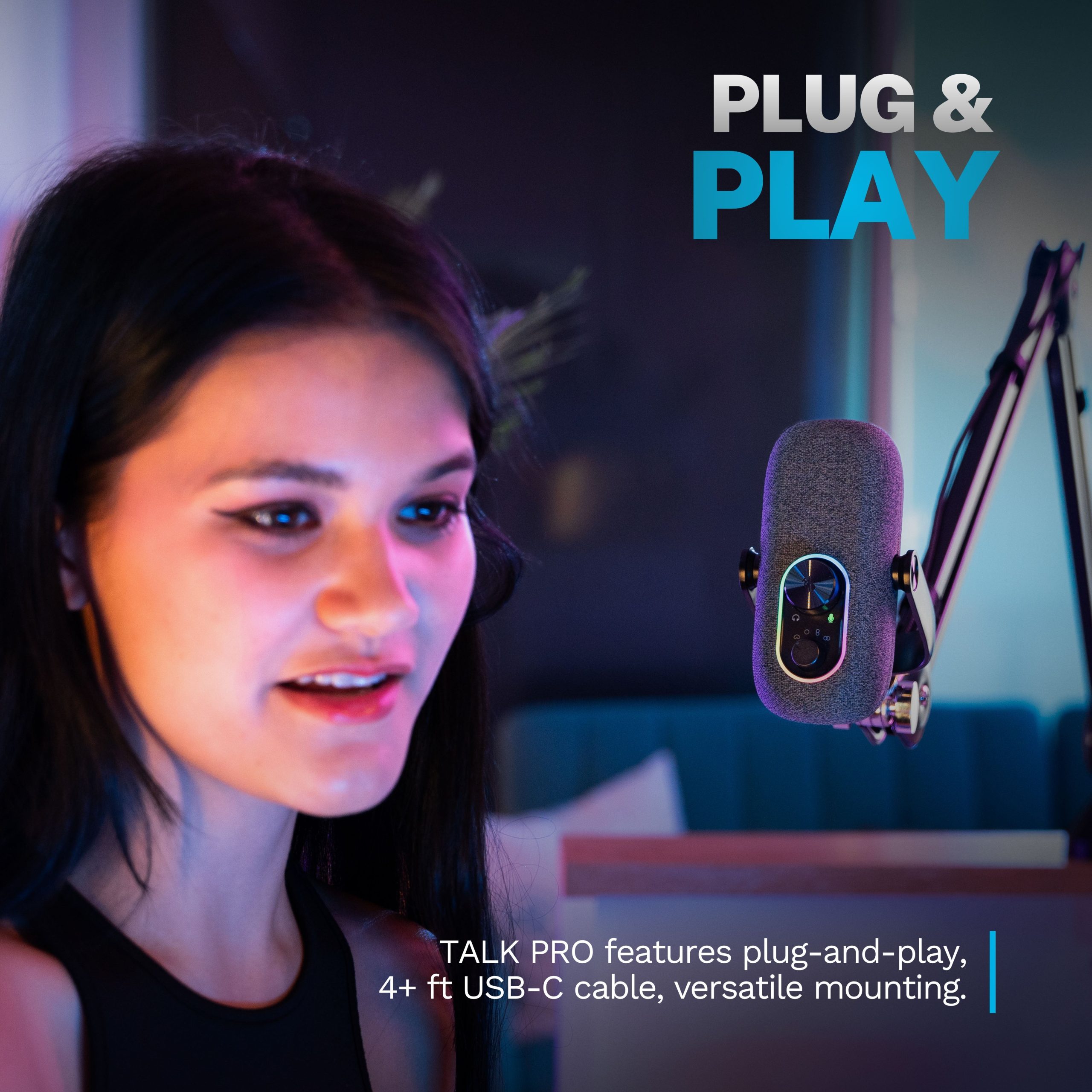 Epic Talk USB Microphone Black - Image 8